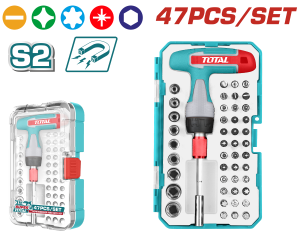 47 Pcs T-handle wrench screwdriver set